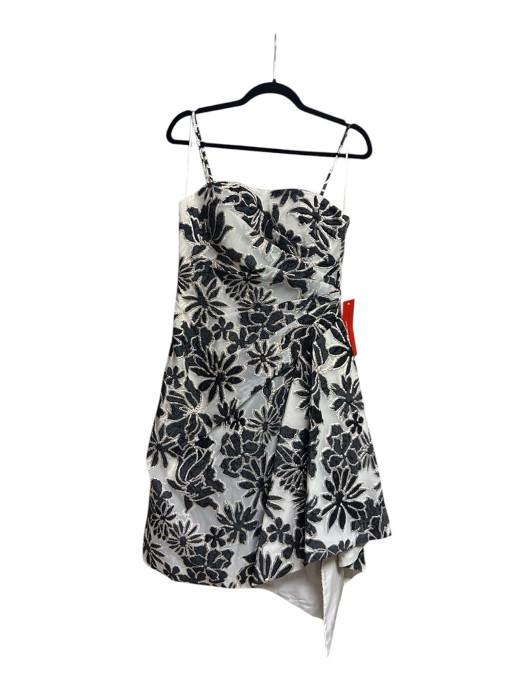 Navy, Gold & White Floral Cocktail Dress